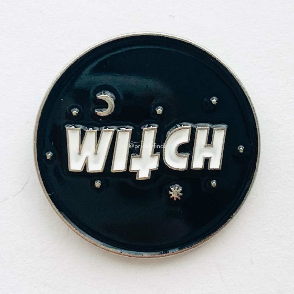 8/$40 Witch Upside Down Cross T Moon Enamel Pin
